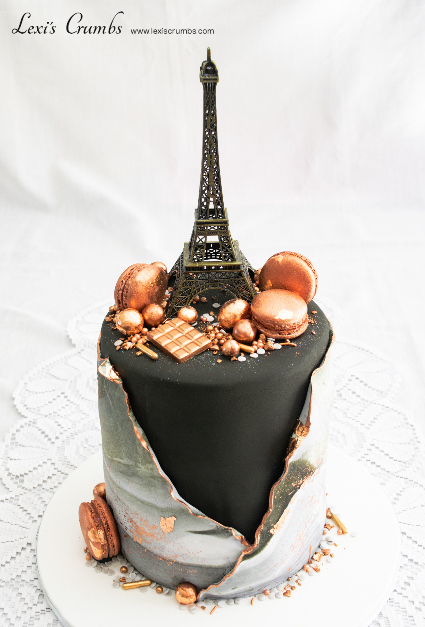 An impressive parisian inspired Birthday cake topped with the Eiffel Tower.  I really loved SUGAR ROSES and the EDIBLE LACE… | Instagram